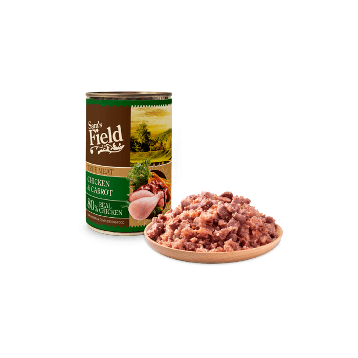 Sam's Field Chicken & Carrot konserv koertele kanaliha ja porgandiga 400g