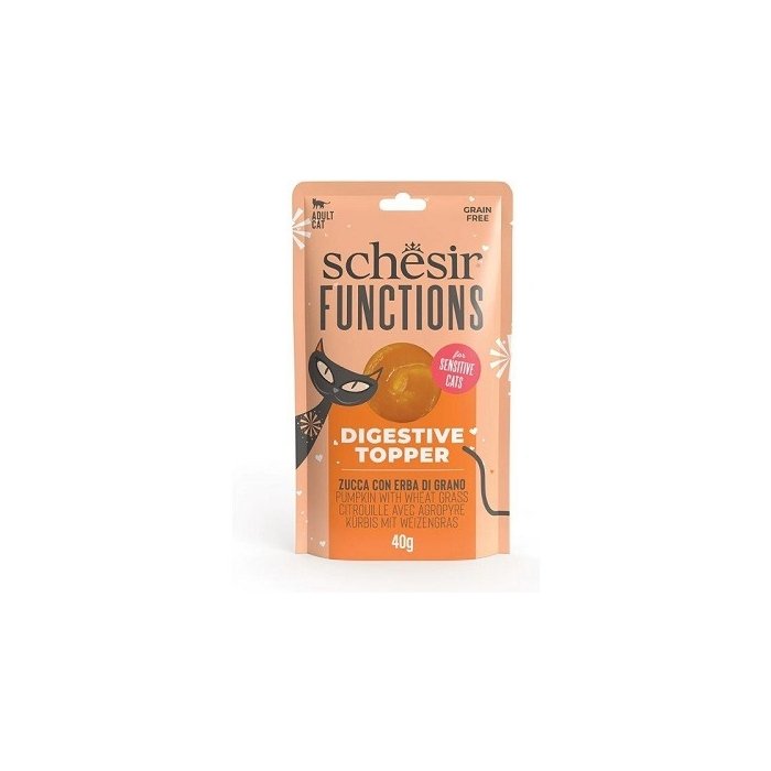 Schesir Functions Digestive Topper püree kuivtoidu peale kõrvits + nisuhein 40g