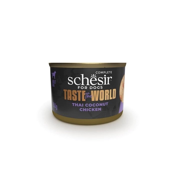 Schesir Taste The World kanaliha tai kookose kastmes märg toit koertele 150g