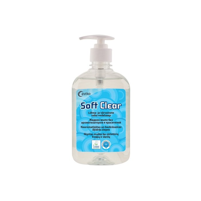 Vedelseep Soft Clear / 500ml / pumbaga / lõhnatu / värvitu