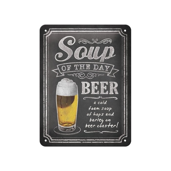Metallplaat 15x20cm / Soup of the Day