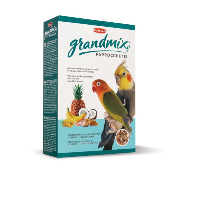 Padovan GrandMix Parrochetti täistoit papagoidele / 850g