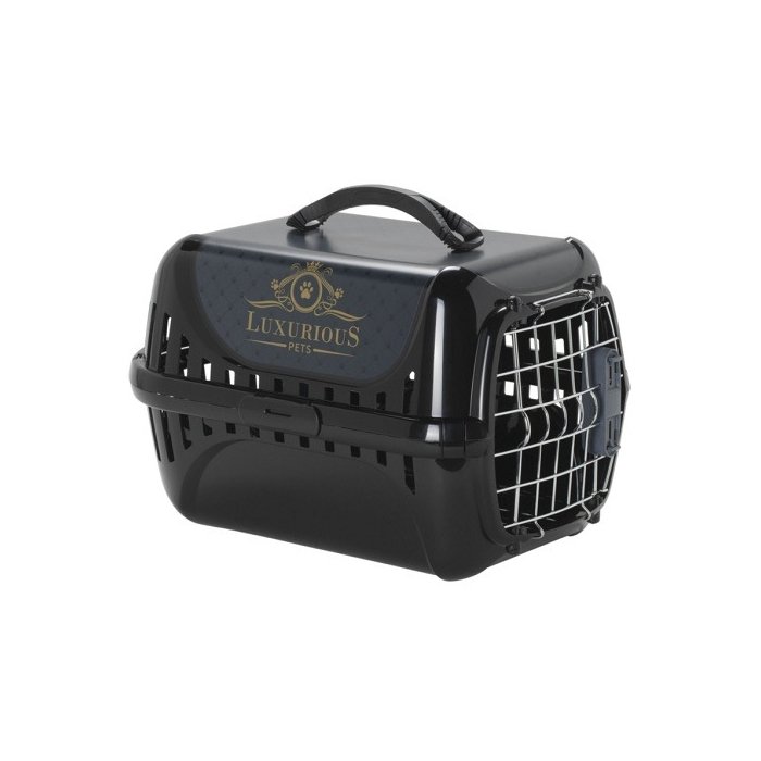 Transpordiboks Trendy runner Spring Lock Door luxurious pets black