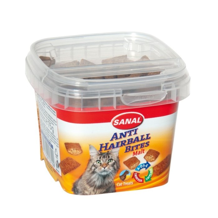 Vitamiinid kassidele Sanal Cat Anti-Hairball Bites / 75g