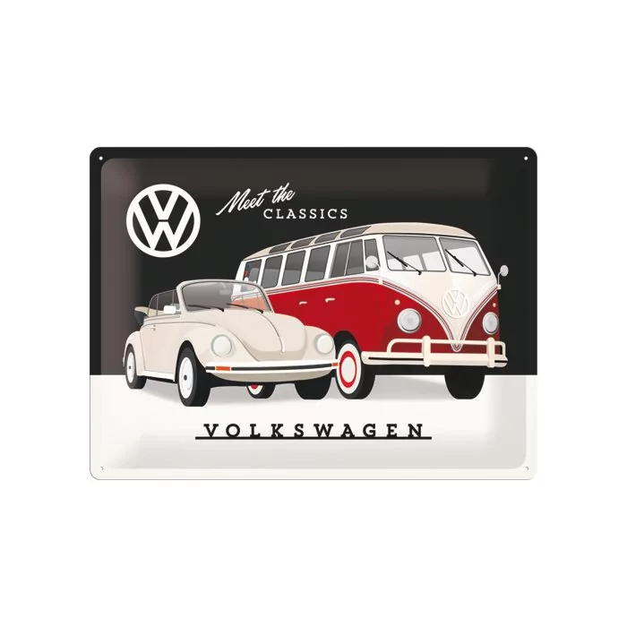 Metallplaat 30x40cm /  VW Meet The Classics